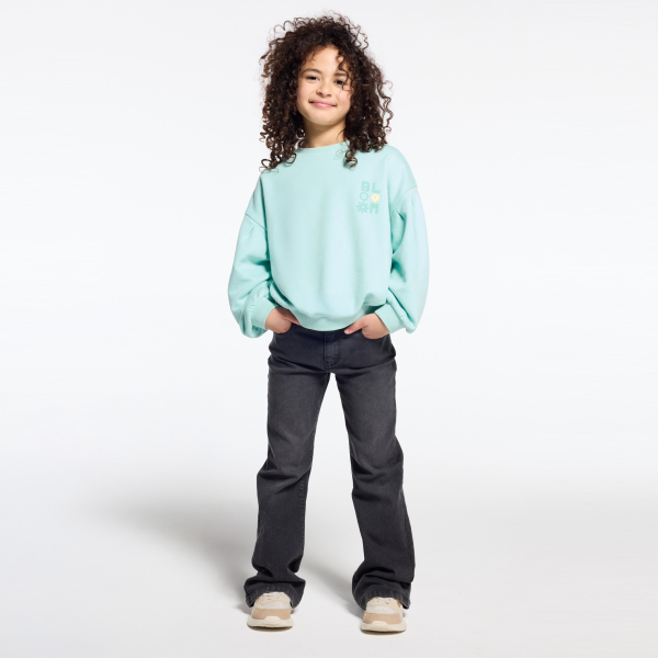 سويت شيرت من الصوف الناعم، باللون الأخضر للفتيات